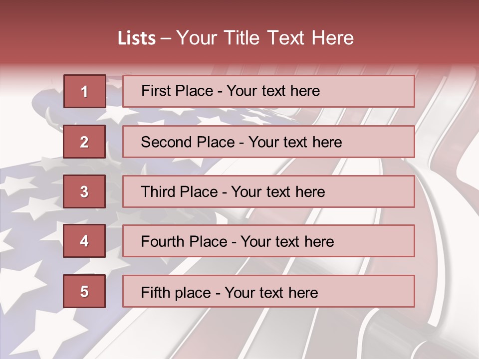 America White American PowerPoint Template