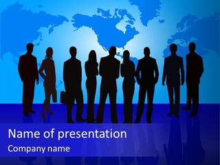 Crowd Tie Dress PowerPoint Template