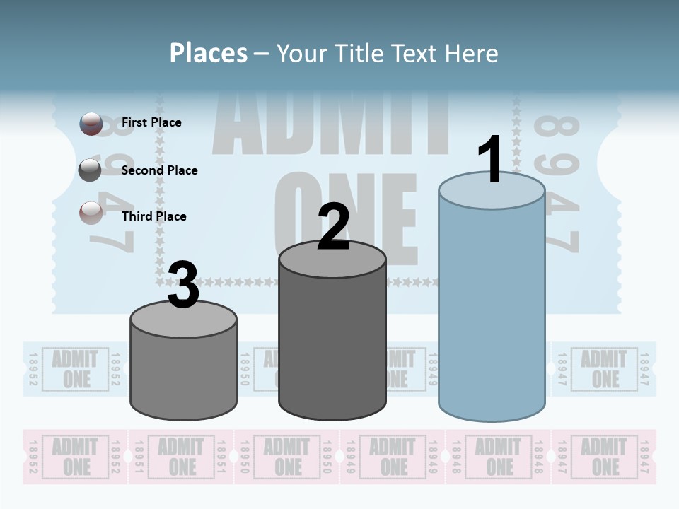 Pay Pass Blue PowerPoint Template