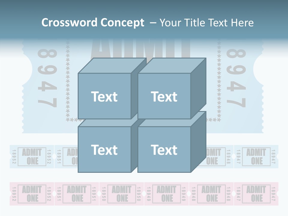 Pay Pass Blue PowerPoint Template