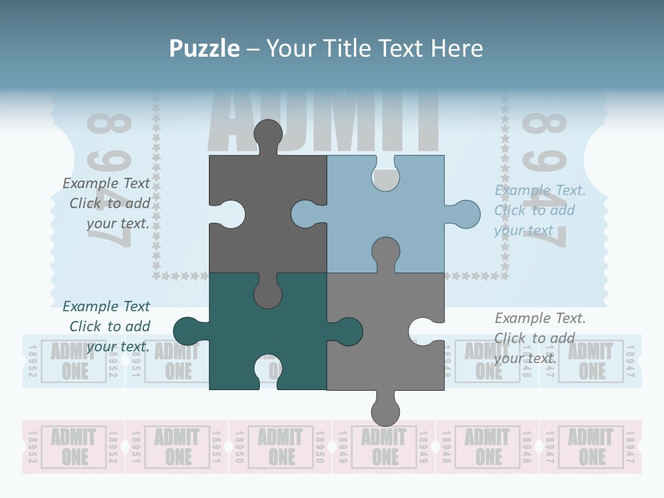 Pay Pass Blue PowerPoint Template