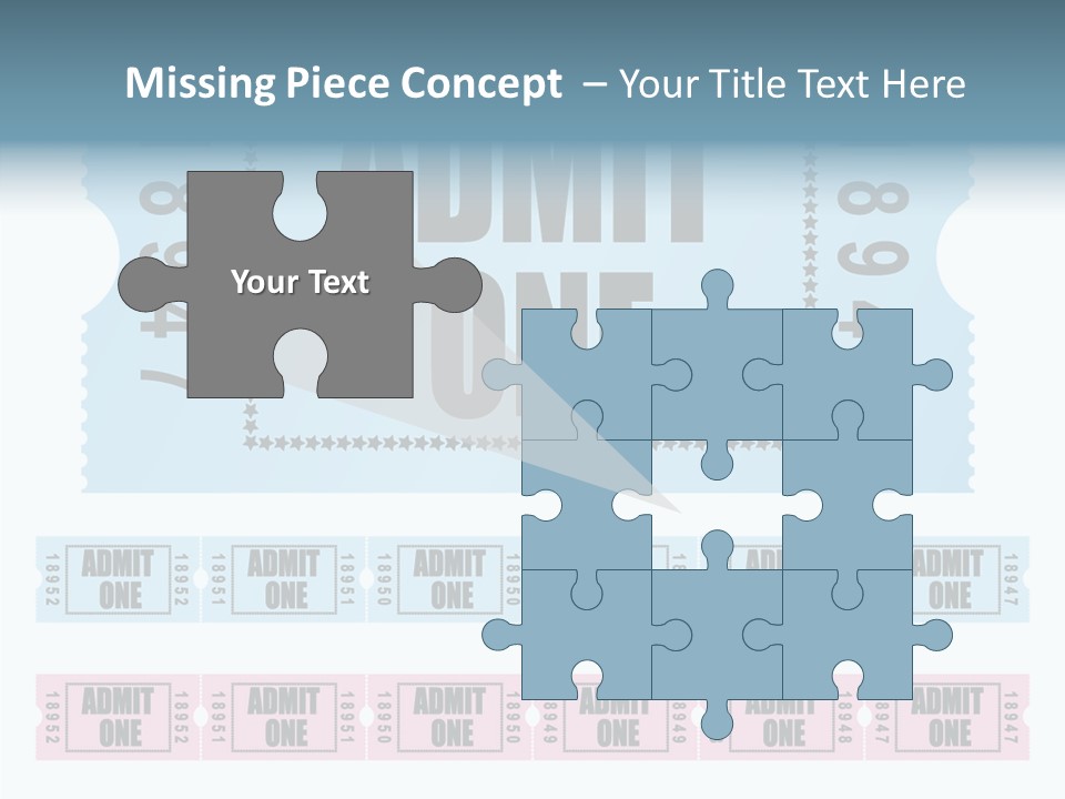 Pay Pass Blue PowerPoint Template