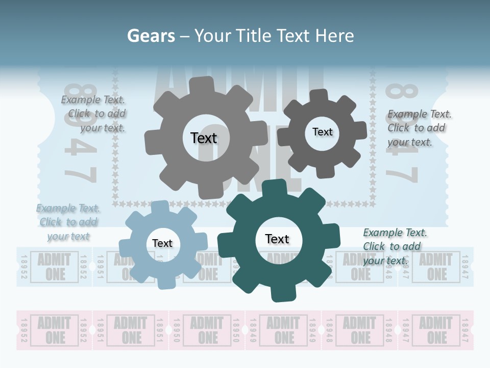 Pay Pass Blue PowerPoint Template