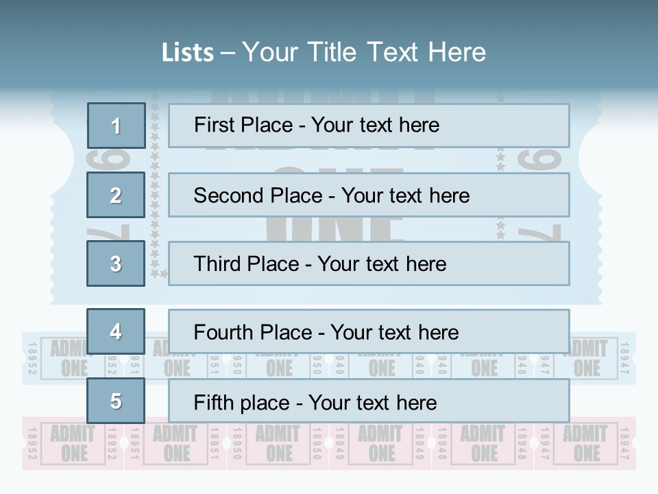 Pay Pass Blue PowerPoint Template