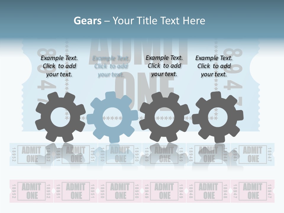 Pay Pass Blue PowerPoint Template