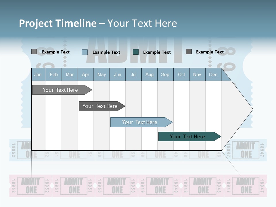 Pay Pass Blue PowerPoint Template