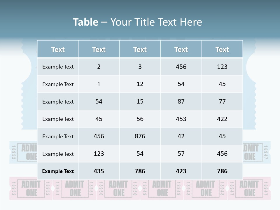 Pay Pass Blue PowerPoint Template
