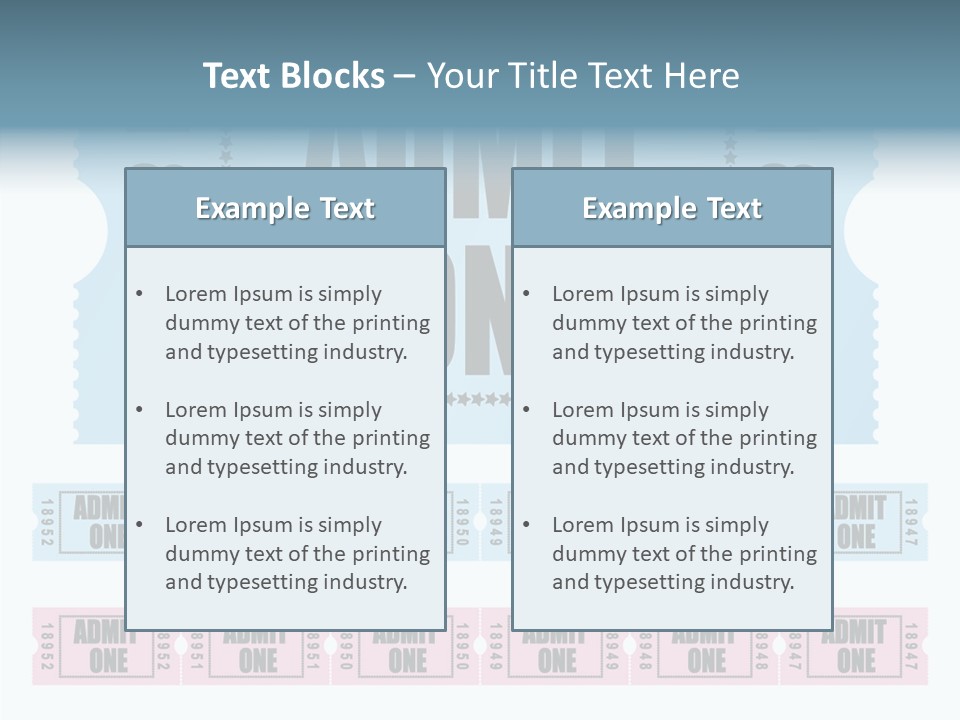 Pay Pass Blue PowerPoint Template