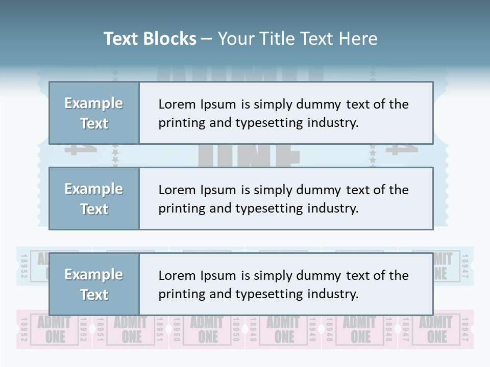 Pay Pass Blue PowerPoint Template