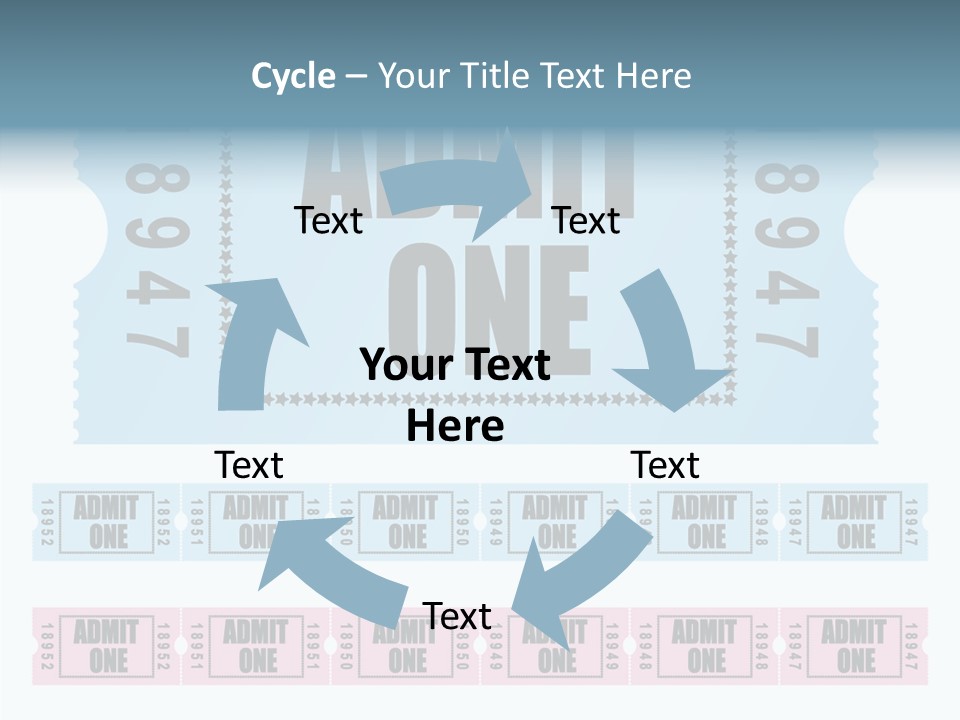 Pay Pass Blue PowerPoint Template