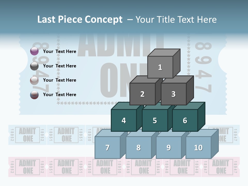 Pay Pass Blue PowerPoint Template
