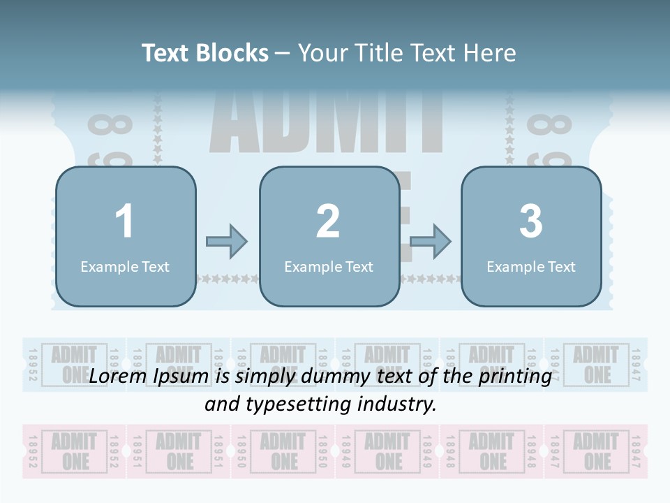 Pay Pass Blue PowerPoint Template