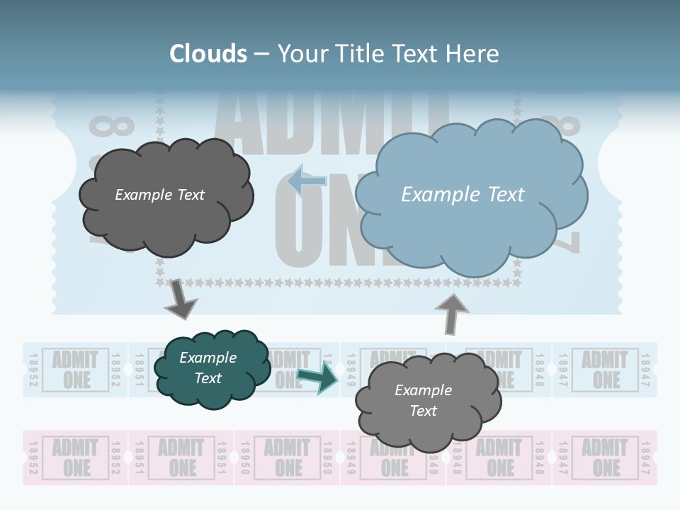 Pay Pass Blue PowerPoint Template