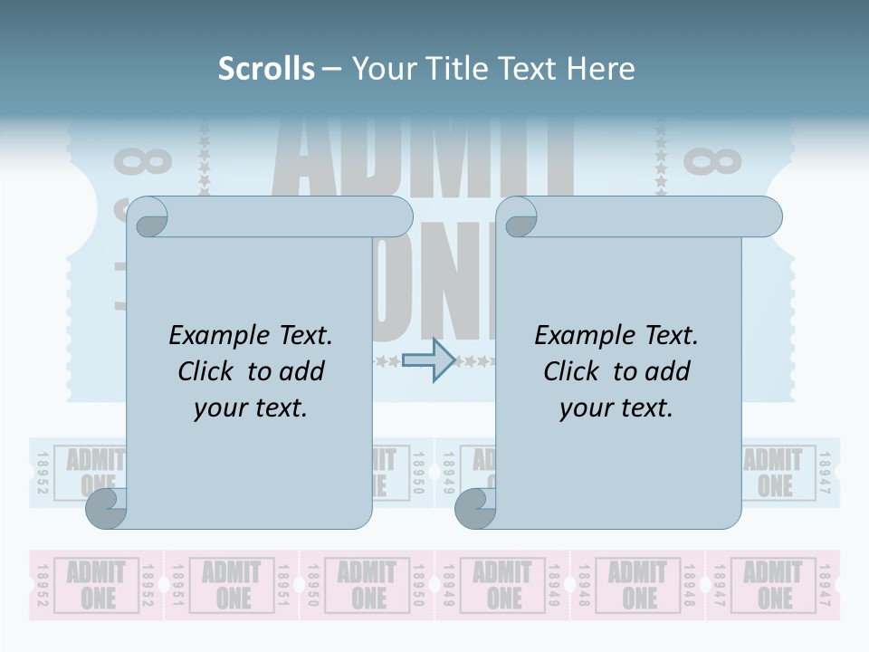 Pay Pass Blue PowerPoint Template