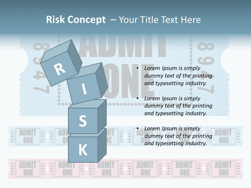 Pay Pass Blue PowerPoint Template