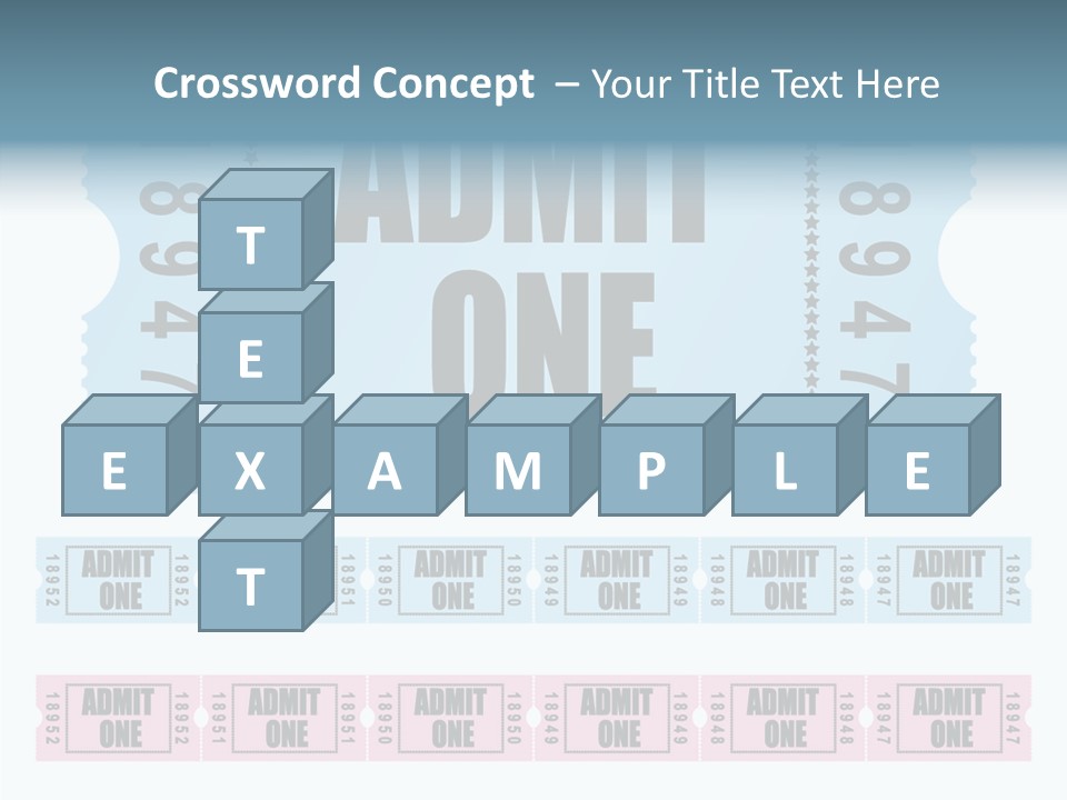 Pay Pass Blue PowerPoint Template