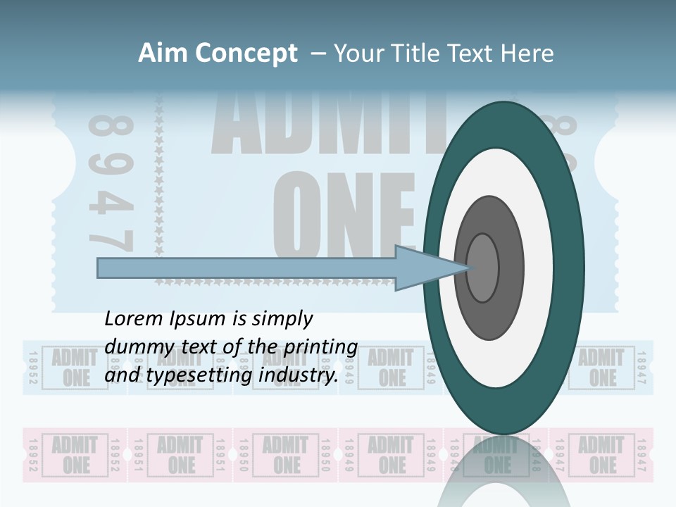 Pay Pass Blue PowerPoint Template