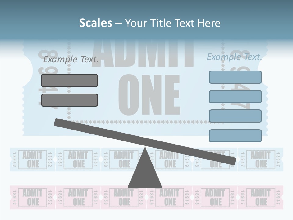 Pay Pass Blue PowerPoint Template