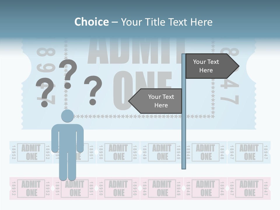 Pay Pass Blue PowerPoint Template