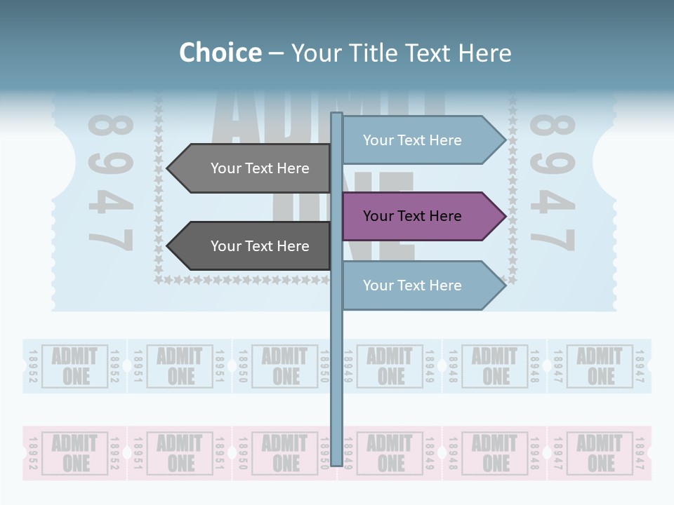 Pay Pass Blue PowerPoint Template