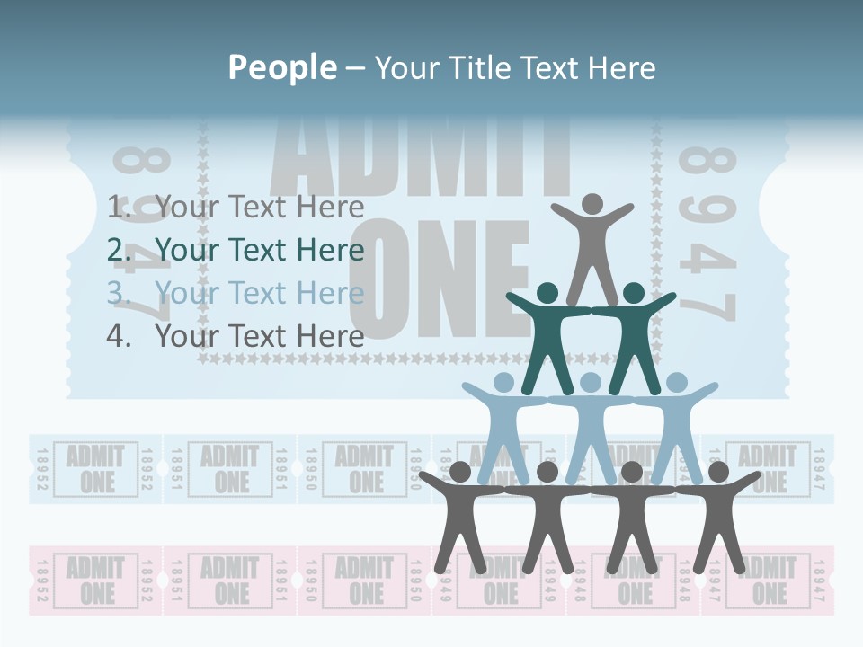 Pay Pass Blue PowerPoint Template