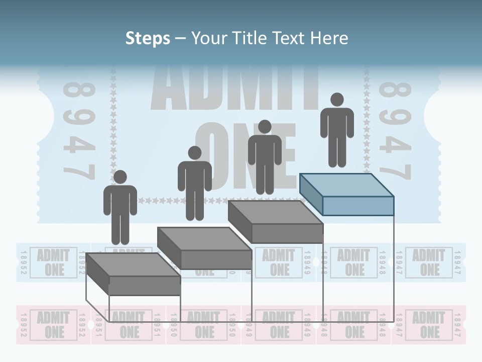 Pay Pass Blue PowerPoint Template