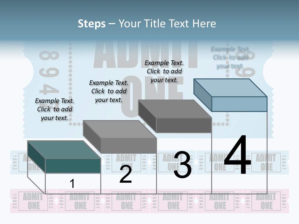 Pay Pass Blue PowerPoint Template