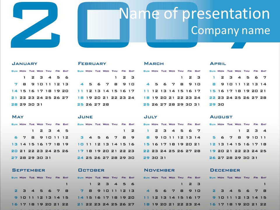 Planner December Calendar PowerPoint Template