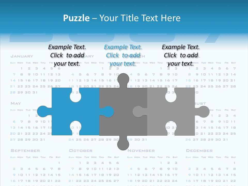 Planner December Calendar PowerPoint Template