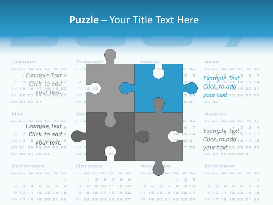 Planner December Calendar PowerPoint Template