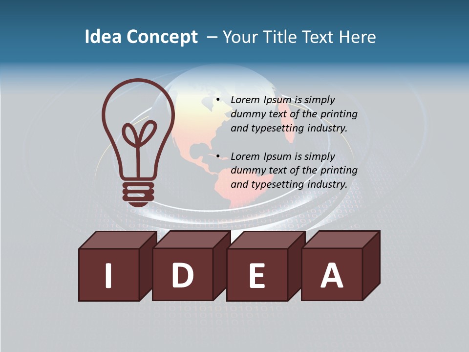Reflect Glow Continent PowerPoint Template