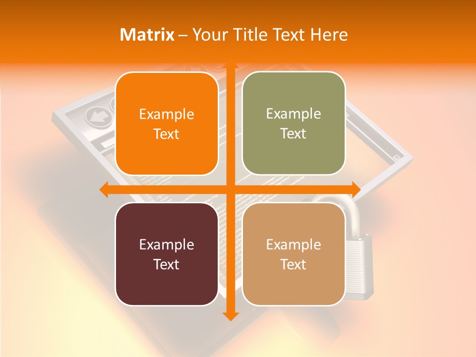 Protect Pad-Lock Afe PowerPoint Template