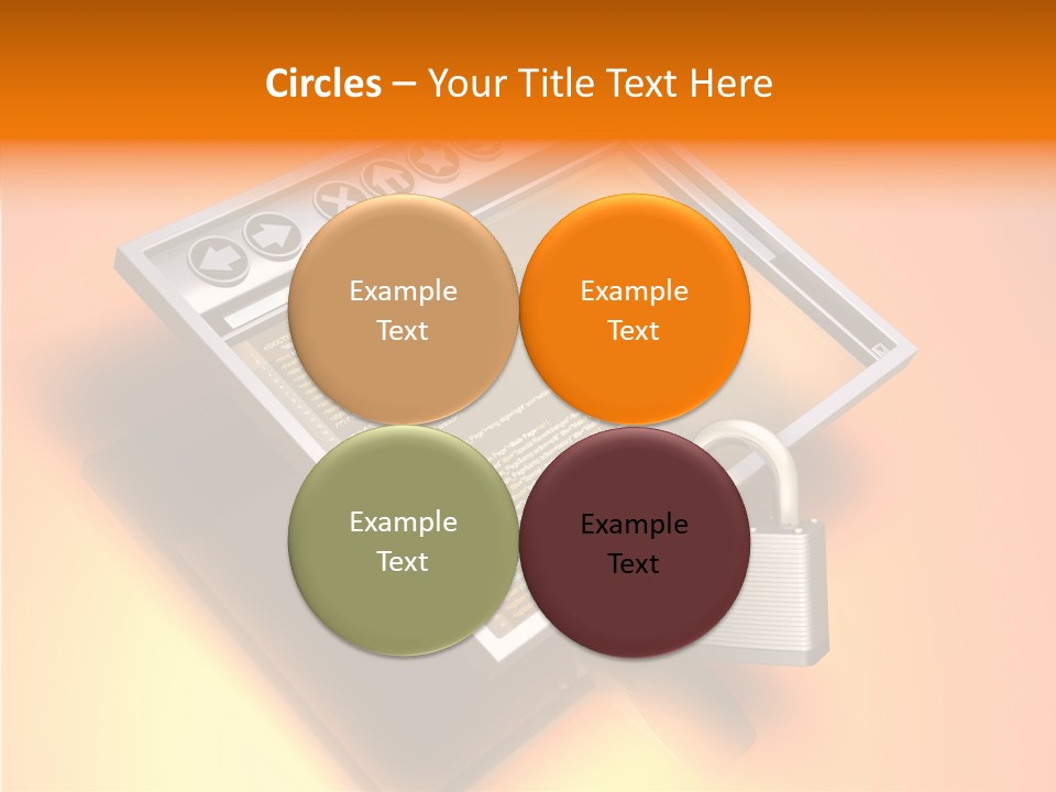 Protect Pad-Lock Afe PowerPoint Template