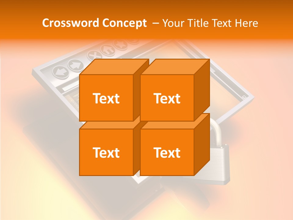 Protect Pad-Lock Afe PowerPoint Template