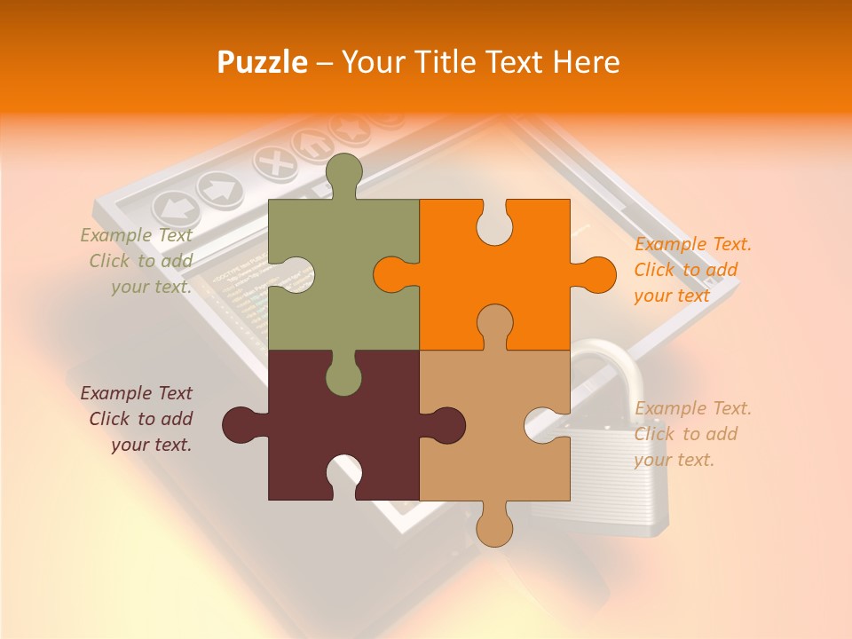 Protect Pad-Lock Afe PowerPoint Template