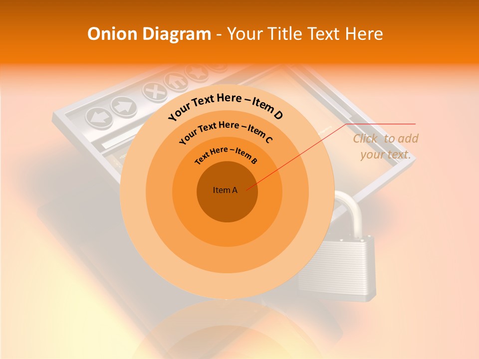 Protect Pad-Lock Afe PowerPoint Template