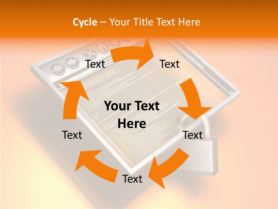 Protect Pad-Lock Afe PowerPoint Template