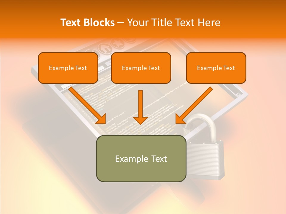 Protect Pad-Lock Afe PowerPoint Template