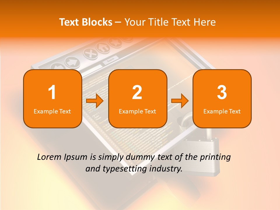 Protect Pad-Lock Afe PowerPoint Template