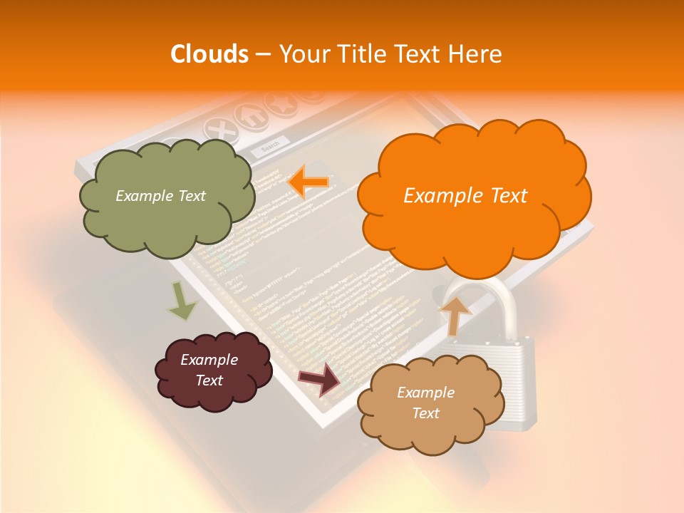 Protect Pad-Lock Afe PowerPoint Template