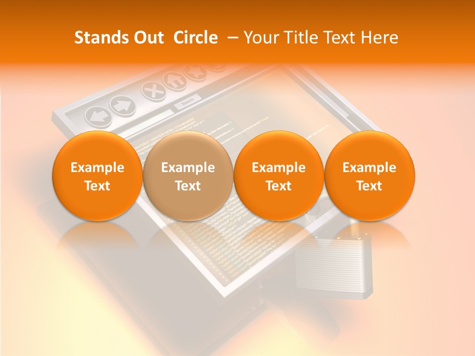 Protect Pad-Lock Afe PowerPoint Template