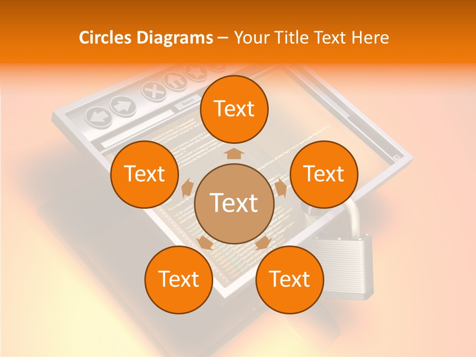 Protect Pad-Lock Afe PowerPoint Template