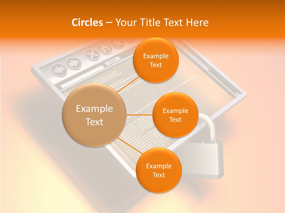 Protect Pad-Lock Afe PowerPoint Template
