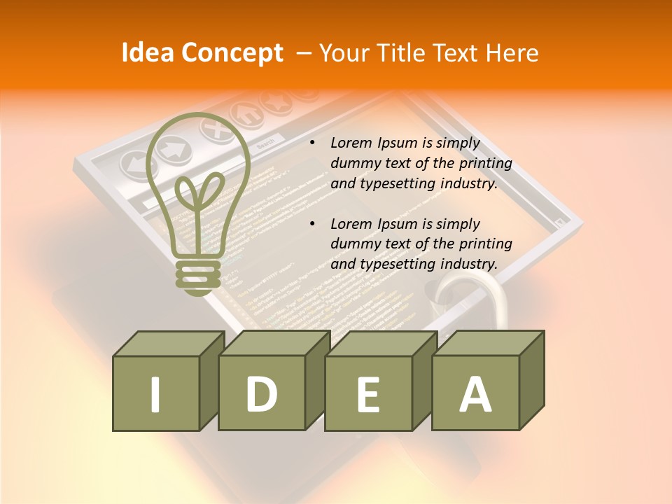 Protect Pad-Lock Afe PowerPoint Template