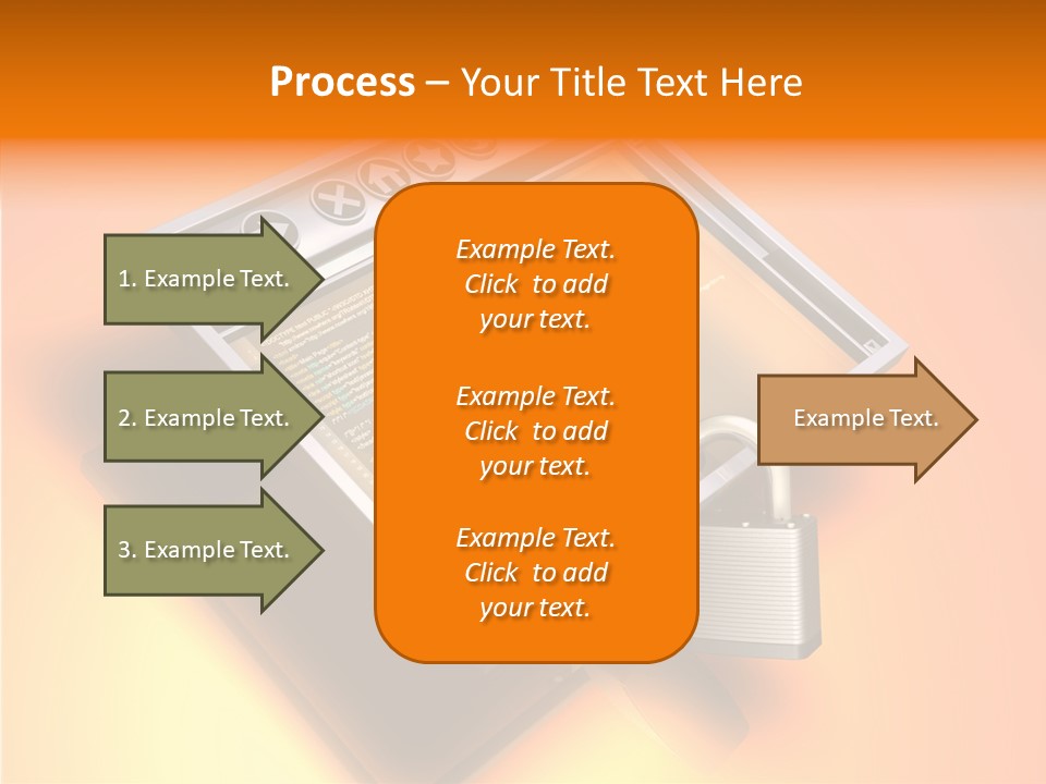 Protect Pad-Lock Afe PowerPoint Template