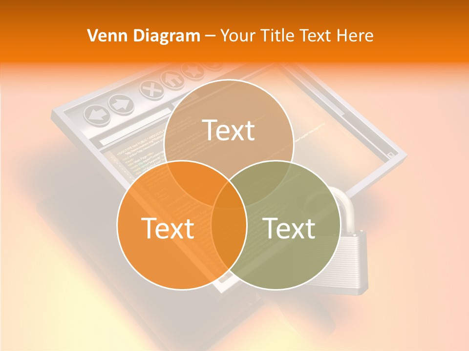 Protect Pad-Lock Afe PowerPoint Template