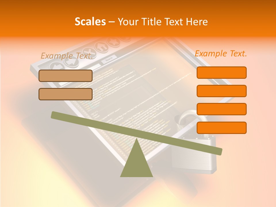 Protect Pad-Lock Afe PowerPoint Template
