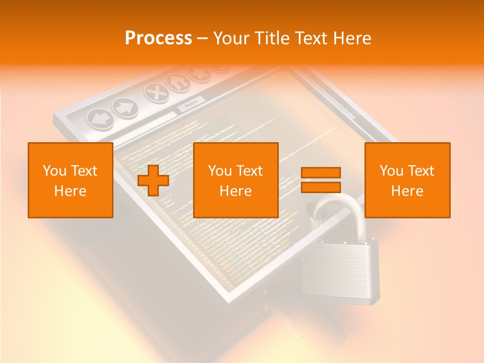 Protect Pad-Lock Afe PowerPoint Template