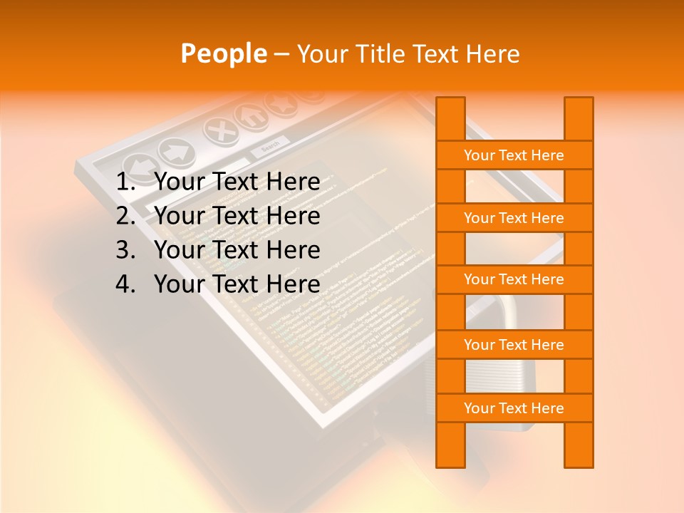 Protect Pad-Lock Afe PowerPoint Template