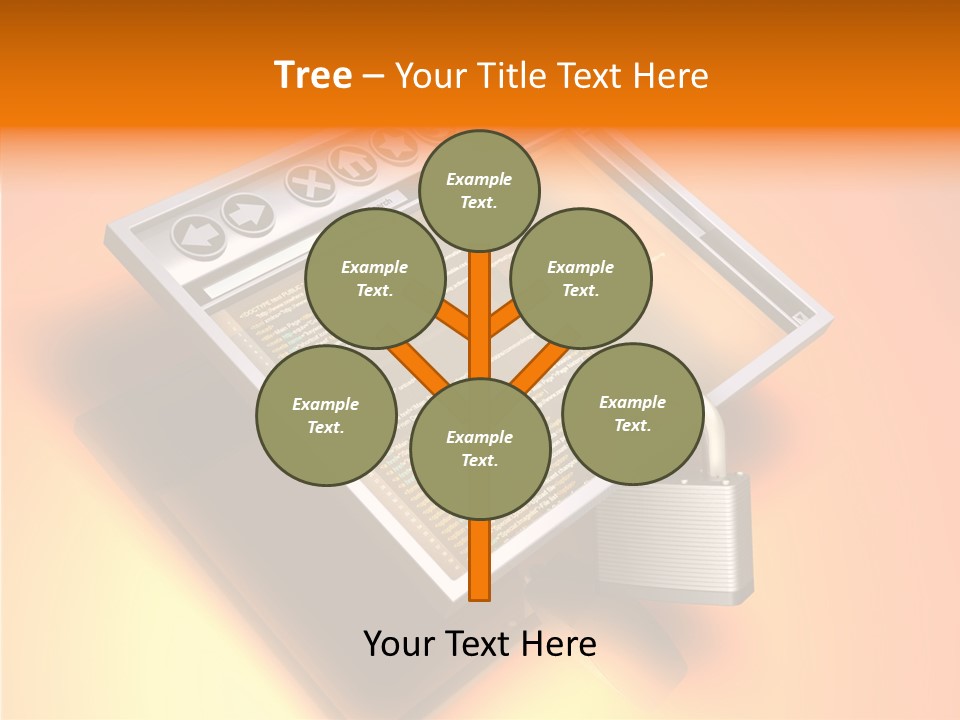 Protect Pad-Lock Afe PowerPoint Template